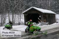 Langdon, NH - McDermott Bridge with Snowmobiles